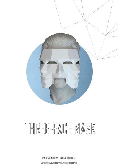 Papercraft 3d Tree Face Mask Halloween Pepakura Venetian Carnival Low