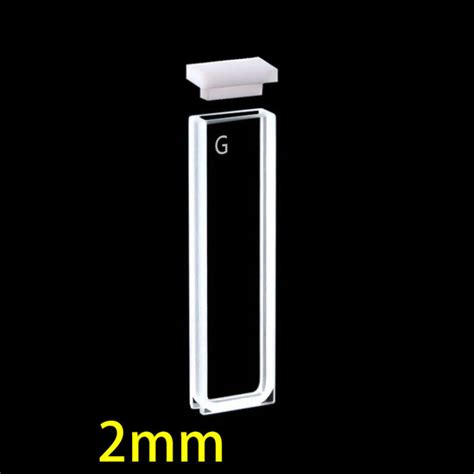 OP19 2mm Short Path Length Optical Glass Cuvettes 2 Clear Windows