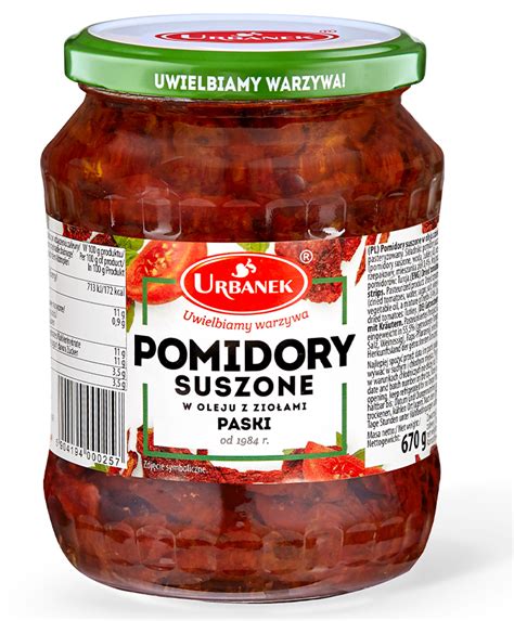 Pomidory suszone w oleju z ziołami paski Urbanek przetwory owocowo