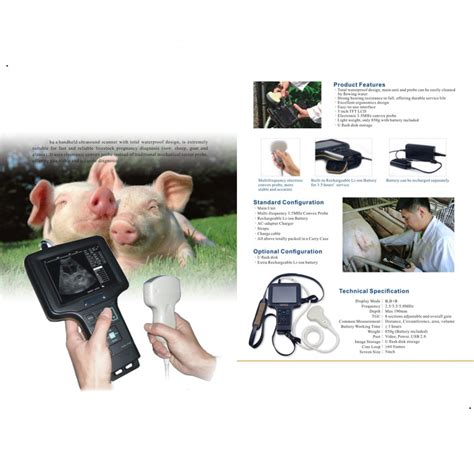 GDF W2 Veterinary Ultrasound Scanner W 3 5MHz Convex Probe 5 LCD For