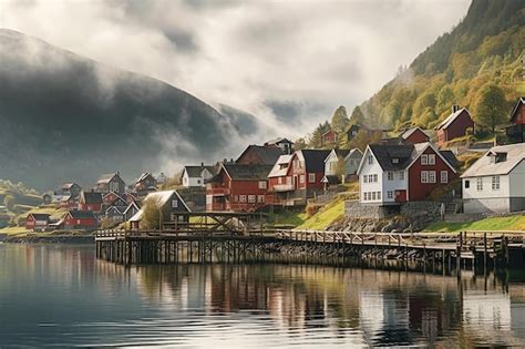 Premium AI Image | Beautiful Norway culture landscape