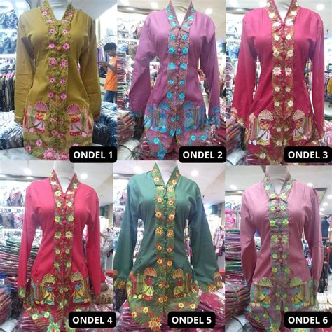 Jual Kebaya Encim Betawi Motif Ondel Ondel Atasan Kebaya Encim