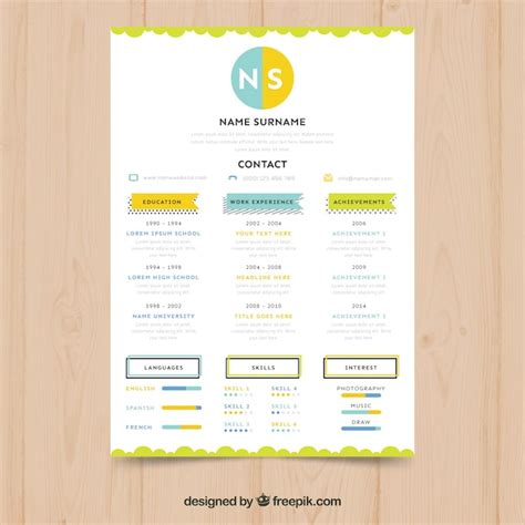 Free Vector | Colorful resume template