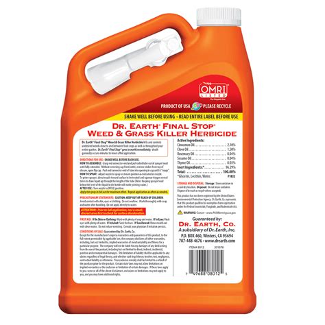 Final Stop® Weed & Grass Killer Herbicide – Dr Earth