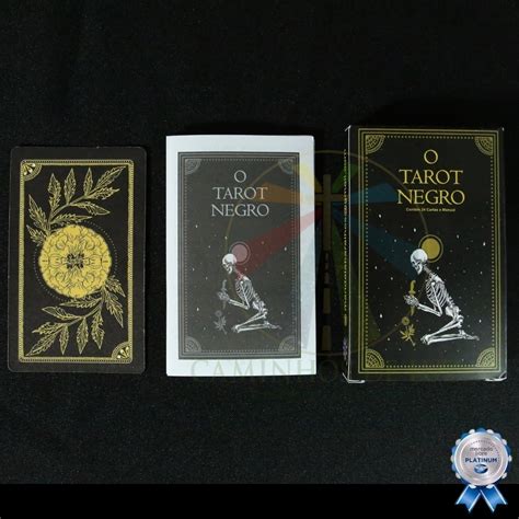 Tarot Tarô Marselha Negro 22 Cartas E Manual Explicativo