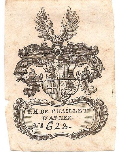 Ex libris héraldique CHAILLET Jean Henri de Kaufen auf Ricardo