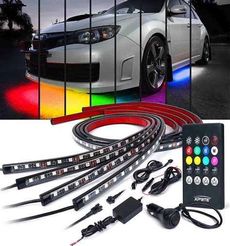 Buy Xprite Car Underglow Neon Accent Strip Lights Kit 8 Color Sound