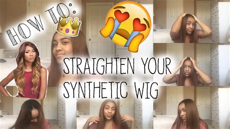 How To Straighten Your Synthetic Wig Inna Wig Youtube