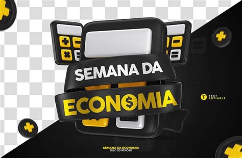 Premium Psd Selo 3d Semana Da Economia In Brazilian Portuguese