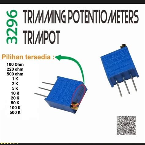 Jual Trimpot Trimmer Potensiometer Multiturn Potensio Trimer