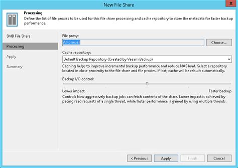 Step Specify File Share Processing Settings User Guide For Vmware