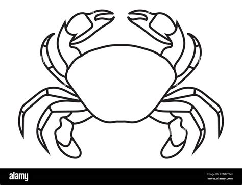 Crab Line Drawing