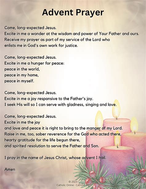 Advent Prayer (FREE PDF) | Catholic Online Learning Resources