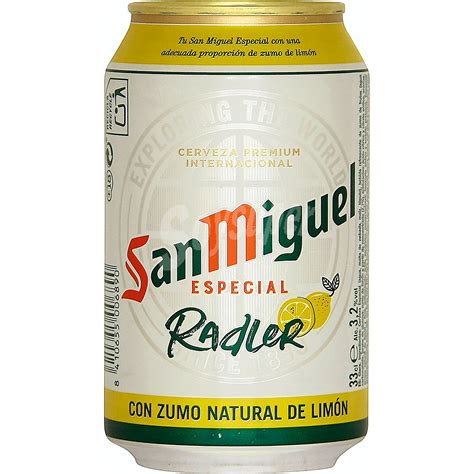 San Miguel Cerveza radler con limón Lata 33 cl