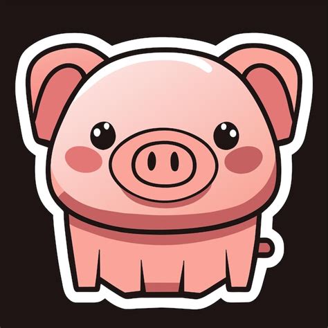 Premium Vector Cute Pig Hand Drawn Flat Stylish Cartoon Sticker Icon