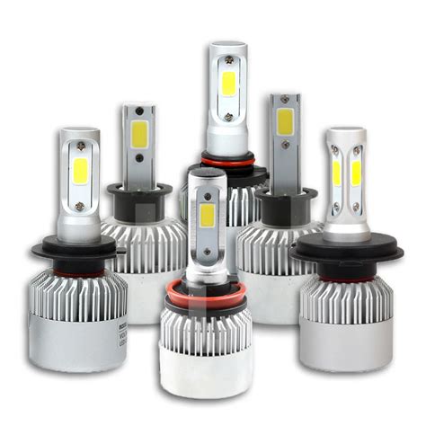 Car LED S2 H1 H3 H4 H7 H8 H11 9005 9006 COB Headlight Bulbs White 72W