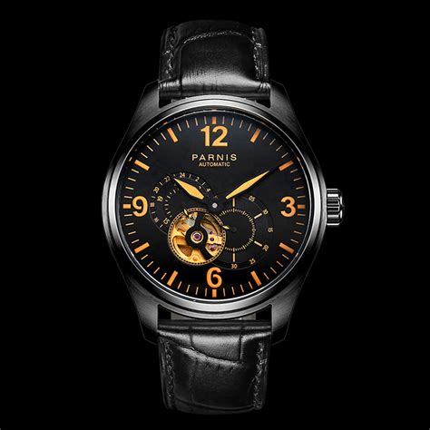 44mm Parnis Miyota Automatic Men S Mechnical Watch 24 Hour Dial