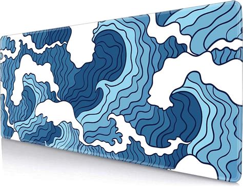 Amazon LTHAOGUO Japanese Blue And White Wave Gaming Mouse Pad XL