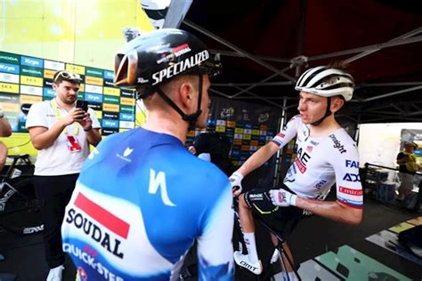 Tour De France VIDEO Tadej Pogacar Wou Evenepoel Met Het Geel