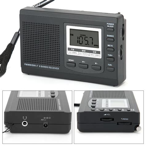 Fosa Portable Mini Radios FM MW SW Receiver With Digital Alarm Clock FM