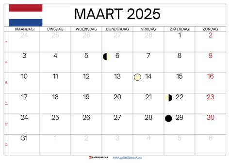 Kalender Maart Nederland Met Weeknummers