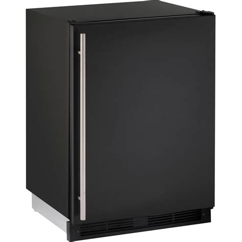 U Line U Co1224fb 00b 24 In Frost Free Black Field Reversible Combo Refrigeratorice Maker