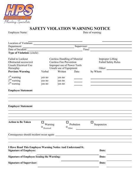 Free Printable Employee Warning Notice Templates Pdf And Excel