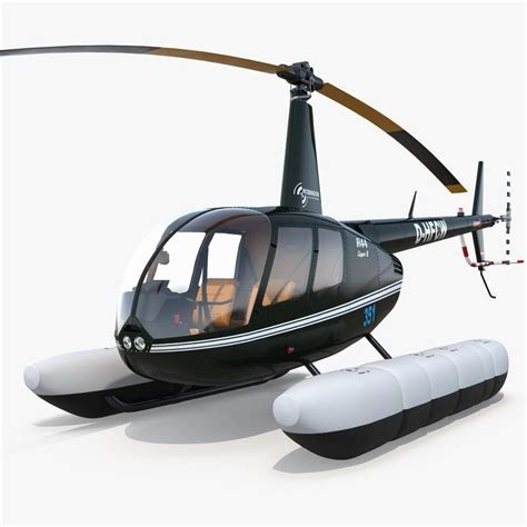 Helicopter Robinson R44 With Floats 2 3D Model #AD ,#Robinson# ...