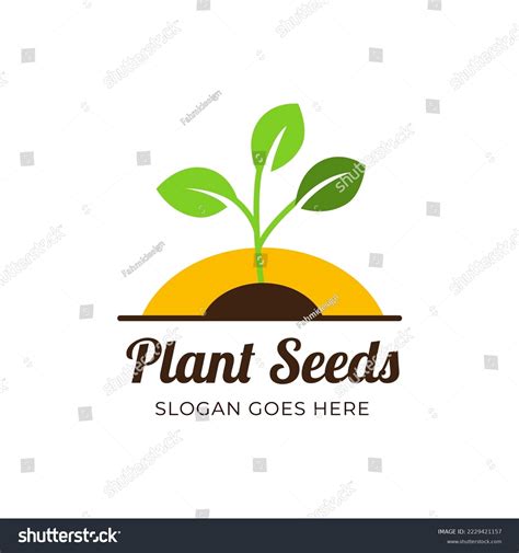 Plant Seeds Logo Concept Template Vectorgrowing Royalty Free Stock