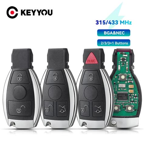 Keyyou Smart Remote Car Key Fob For Mercedes Benz A B S E Class Support