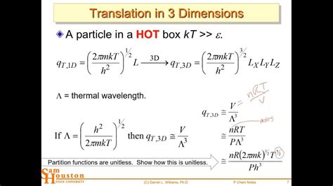 Translational And Rotational Partition Functions L3n4 4449 YouTube