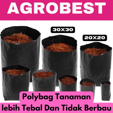 Jual 10 Pcs Polybag Tanaman Polibag Tebal Kecil Sedang 20x20 30x30