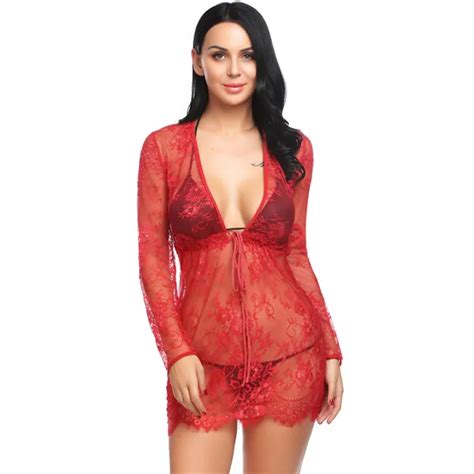 Avidlove Sexy Lace Babydoll Dress Lingerie Erotic Hot Sex Costume Women