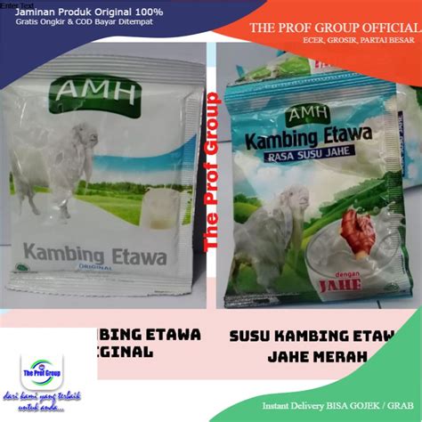 Jual Susu Kambing Etawa Bubuk Amh Original Dan Jahe Merah Sachet Susu