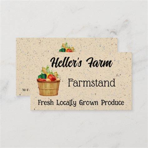 Browse Farmstand Themed Business Cards – Card Bee