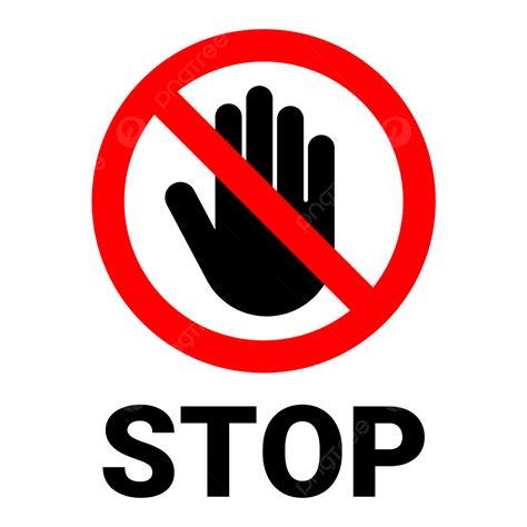 Stop Sign With Hand Gesture Transparent Background, Stop, Sign, Alert ... 