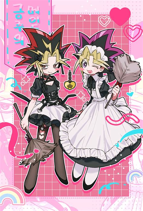 Muto Yugi And Yami Yugi Yu Gi Oh And 1 More Drawn By Urararaniji