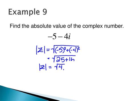 Ppt Complex Numbers Multiplying Dividing Graphing And Absolute Value Powerpoint