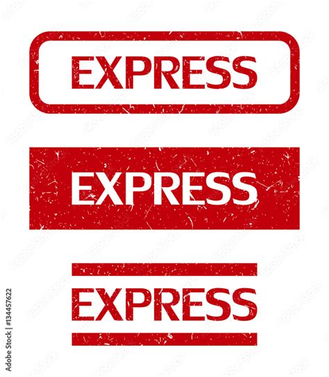 Tampon Express Stock Vektorgrafik Adobe Stock