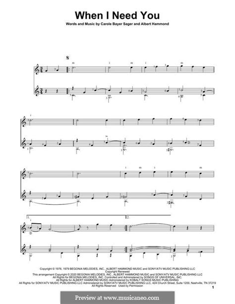 When I Need You Celine Dion By A Hammond Sheet Music On Musicaneo