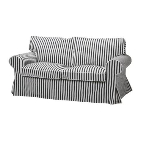 Ikea Ektorp 2 Seat Loveseat Sofa Slipcover Cover Vallsta Black White