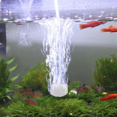 Aquarium Pond Pump Hydroponics Diffuser Fish Tank Bubble Air Stone Aerator New Oxygen Mineral ...