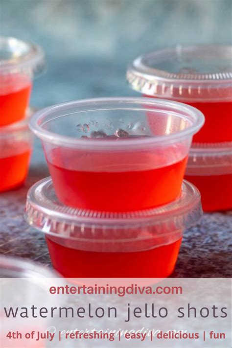 Easy Watermelon Jello Shots Entertaining Diva Recipes