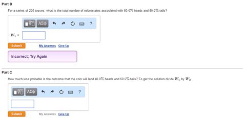 Solved Part B For A Series Of Tosses What Is The Total Chegg