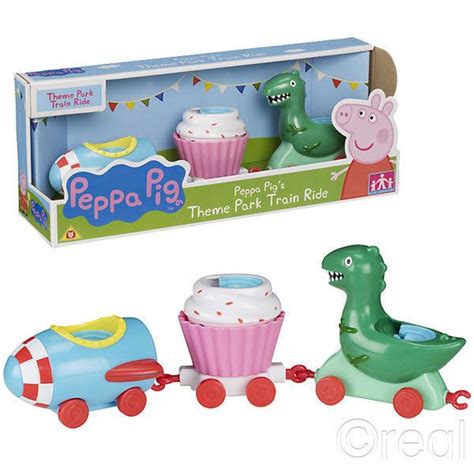 New Peppa Pig Theme Park Train Ride Rocket Cupcake Dinosaur Official Licensed | Peppa pig theme ...