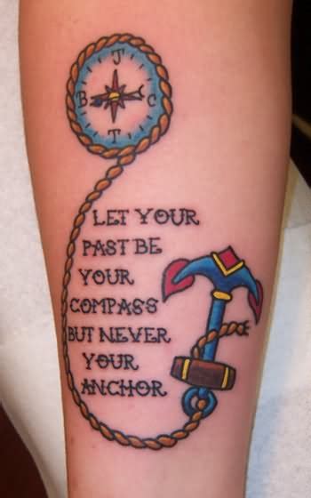 Compass Tattoo With Quote Meme Image 05 | QuotesBae