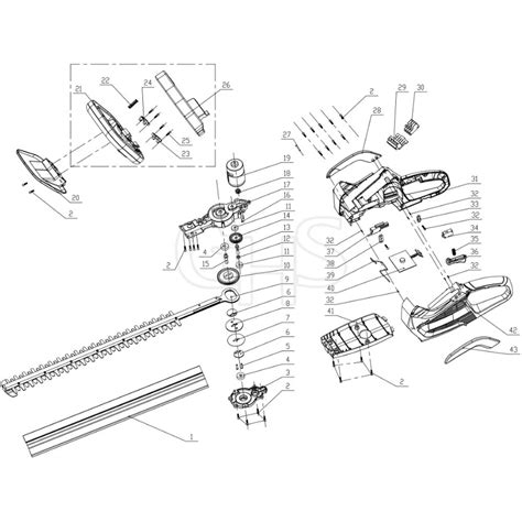 Cobra H5540VZ Hedge Trimmer Main Diagram GHS