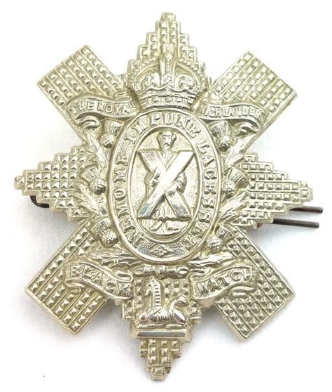 The Royal Highlanders Glasgow Black Watch Cap Badge Sally Antiques