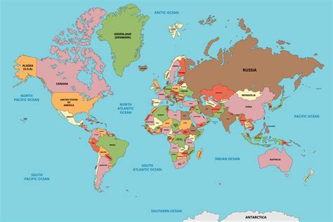 Mapa Mundi Com O Nome Dos Países - FDPLEARN 