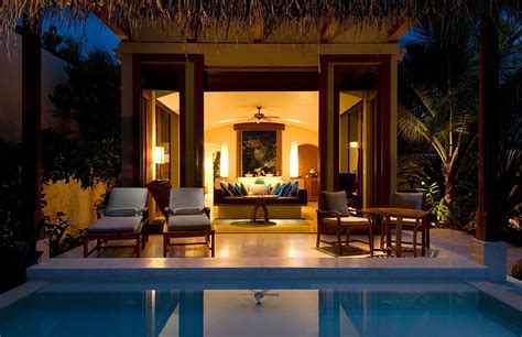 Luxury Beach Villa At Night Island Night Tropical Beach Islands